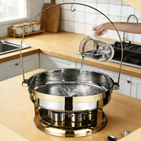 Plat à réchaud 20L de luxe en acier inoxydable de haute qualité pour la restauration et les buffets