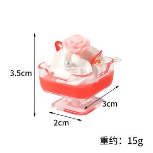 Simulated square cream ice cream pendant, creative and personalized car keychain, <b>key</b> <b>chain</b>, small commodity wholesale. - Product Image 5