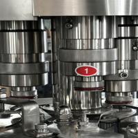 Machine de remplissage d'eau minérale entièrement automatique 3000BPH 3 en 1 pour bouteilles PET, contrôle PLC fiable, entretien facile