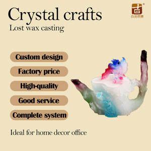 Couvercle d'écureuil sculpté exquis Liuli Jade théière Sculpture Style Antique motif floral décor Feng Shui richesse Collection pièce - Product Image 4