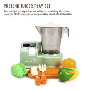 Ensemble de jouets pour faire semblant de préparer des jus avec presse simulée, fruits et légumes réalistes, accessoires de cuisine pour jeux de rôle, cadeau d'apprentissage précoce - Product Image 2
