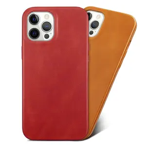 recycled handmade magnet genuine leather skin case for iphone 15