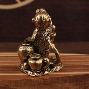 Figura de Mono Embriagado de Latón 045, Decoración para el Hogar, Adorno de Escritorio - Product Image 3