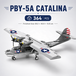 Wange 5008 Avión Hidrográfico PBY-5A Catalina, Juego de Bloques de Construcción de Aviones de Combate Militares, Modelo de Avión de Plástico para Ensamblar, Educativo - Product Image 1