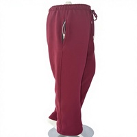 Pantalon parachute marron pour femme, coupe ample, ourlet ajustable, taille élastique, en polaire respirant, écoresponsable, streetwear, vente en gros OEM