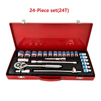 Vente directe d'usine, ensemble de clés à cliquet pour réparation automobile, 24 pièces, ensemble d'outils à main, kits d'outils multifonctionnels, ensemble de tournevis