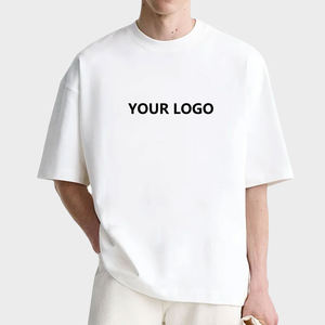 Camisetas Casuales de Verano para Hombre, de Alta Calidad, Hombros Caídos, Corte Cuadrado, Lisas, 100% Algodón, Talla Grande - Product Image 2