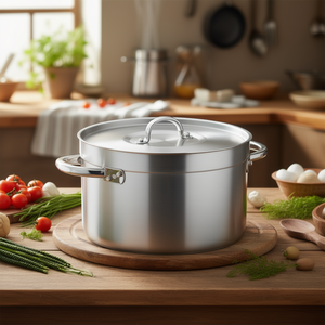 Casseruola in alluminio da 8 litri con coperchio rotondo resistente per cucinare e infornare - Product Image 3