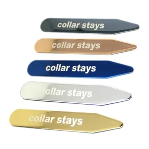 Personalized Stainless Steel <strong>Collar</strong> Holder for Formal Shirts Custom Engraved Name Logo <strong>Collar</strong> <strong>Stays</strong> - Product Image 1
