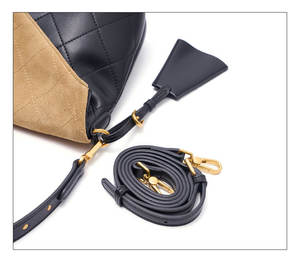 2026 New Autumn Suede Split Leather Tote Bag <b>Quilted</b> Work Commuting Bag Spacious Shoulder Crossbody <b>Handbag</b> Chic Style <b>Handbag</b> - Product Image 5