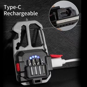 ไฟฉายพกพาแบบ COB LED ชาร์จซ้ำได้ กันน้ำ ใช้แม่เหล็กติดพวงกุญแจ ไฟสว่าง ขนาดพกพา สำหรับขายส่ง - Product Image 5