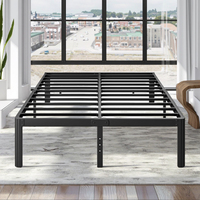 Cadre de lit moderne en métal à plate-forme haute, rangement pliable pour le salon et la chambre à coucher, lit superposé simple double king disponible