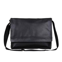 Sac messager pour homme avec logo personnalisé, compartiment rembourré pour ordinateur portable, sac à bandoulière en cuir PU imperméable pour les déplacements professionnels, vente en gros