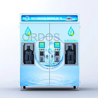 Distributeur d'eau purifiée automatique commercial double écran tactile de glace en métal jeton de carte de crédit paiement par code QR avec SDK