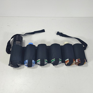 Bolsa de cintura para almacenamiento de bebidas Penggong, capacidad para 6 latas, portátil, para deportes al aire libre, uso en pícnic, tela Oxford negra - Product Image 3