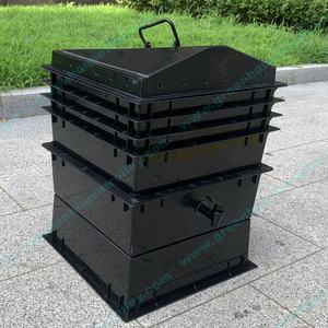 Kit <span class=keywords><strong>de</strong></span> compostage aux vers empilable à 4 plateaux en PP, composteur pour ferme à vers, noir - Product Image 2