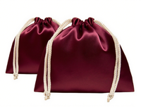 Sac de rangement pour vêtements de mode en satin extra large personnalisé, impression de logo, housse anti-poussière, sacs à cordon réutilisables