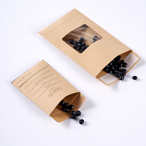 <b>Seed</b> Envelopes with Transparent windows Kraft Paper Self-adhesive Envelopes Vegetable and Plant <b>Storage</b> Bags,sample Bags - Product Image 1