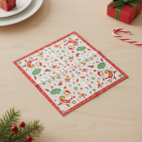 Serviettes de table pliées en papier Airlaid 2 plis en pâte de bois vierge, absorbantes, confortables et douces, colorées, gaufrées et imprimées au laser