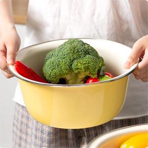 Venta al por mayor 2.<span class=keywords><strong>5L</strong></span>/<span class=keywords><strong>5L</strong></span>/7L logotipo personalizado cocina de grado alimenticio hogar espesado esmalte olla esmalte tazón esmalte lavabo con tapa - Product Image 2