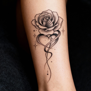 Tatouage temporaire esthétique à la rose, tatouage semi-permanent, imperméable, dure 2 semaines, tatouage réaliste à base de plantes pour le bras et le corps - Product Image 3