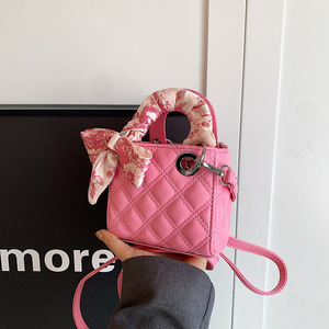 Bolso para niños de estilo coreano 2024 nueva moda chica monedero portátil niños princesa seda bufanda bolso de hombro - Product Image 3