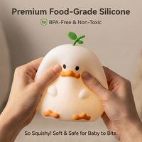 Lampe de chevet LED intelligente en silicone doux au toucher, design poire anime Kawaii, pour chambre d'enfant et bébé