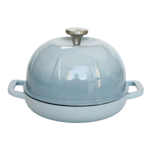 Olla Redonda de Hierro Fundido Esmaltado para Hornear Pan, Tapa Tipo Campana con Asas Dobles, Sartén Esmaltada para Hornear <span class=keywords><strong>en</strong></span> <span class=keywords><strong>Casa</strong></span> - Product Image 3