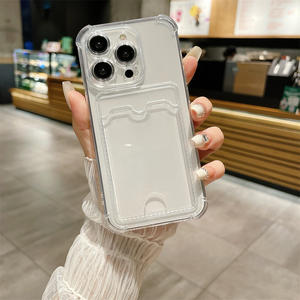 Compatible avec les modèles S23/S24/S25 Ultra et 15/16/17 Pro Max – Étui de téléphone transparent en TPU style portefeuille avec porte-cartes - Product Image 3