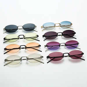 Wholesale Colorful Lenses Sunglasses Fashion Custom Logo <b>Metal</b> <b>Frame</b> Customize OEM Men UV400 Anti-Glare Driving Unisex Vintage - Product Image 4