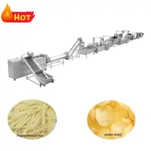 Stainless steel pringles potato chips processing line fully automatic potato chips fryer machine