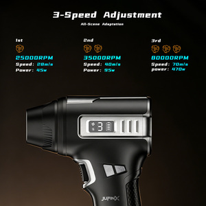 JUFINX Mini Soplador de Aire Inalámbrico de Alta Potencia ABS 90000 RPM con Control de Velocidad del Viento Ajustable y Doble Salida de Adsorción para Limpieza de Automóviles - Product Image 4