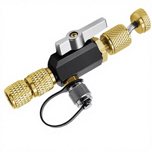 <strong>HVAC</strong> Valve Core Removal Installation <strong>Tool</strong> 1/4" 5/16" Dual Valve Vacuum-Rated 20 Microns Compatible R32/R410A/R22/R12/R407 - Product Image 1