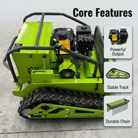 Tondeuses à gazon robotisées industrielles automatiques sans fil, à commande à distance, avec moteur à essence, taille de coupe 500 mm, pour la coupe de l'herbe.