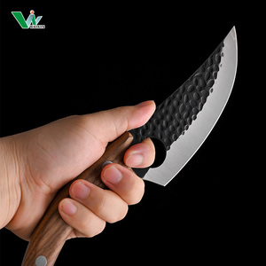 Couteau de chef serbe fait à la main de 6 pouces en acier au carbone forgé manche en palissandre cuisine ambidextre Camping Viking désossage abattage - Product Image 5