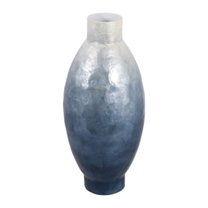 Vaso alto testurizzato sfumato per l'arredamento del soggiorno, vaso contemporaneo per fiori da esporre su tavolo in casa o in ufficio - Product Image 4