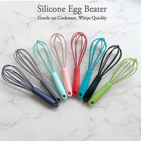 Mini Batidora Portátil Ecológica, Herramienta para Hornear para Niños, Batidora de Silicona de 6 Pulgadas para Cocina, Batidora de Huevos y Crema para Hacer Batidos
