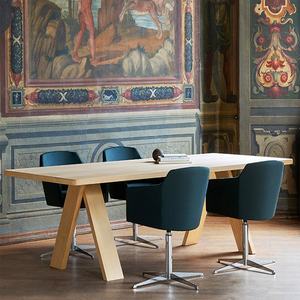 Mesa de Comedor Rectangular de Madera Maciza de Estilo Nórdico Moderno y Minimalista para el Hogar o Conferencias, 6 Plazas, Sin Ensamblaje - Product Image 2