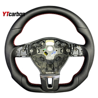 YTcarbon pour Passat CC Polo EOS pièces automobiles accessoires intérieurs de voiture volant en daim en cuir de Style course personnalisé