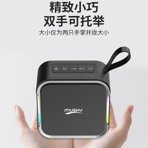 Portable <b>Speaker</b> With <b>Microphone</b> Rechargeable Battery 201x201x259mm Colorful Led Light Outdoor Home Use - Product Image 5