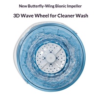 Lave-linge semi-automatique portable à chargement par le haut avec seau séparé, capacité 2 kg, idéal pour sous-vêtements et chaussettes