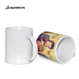 Sunmeta VENDA QUENTE ITEM em branco sublimação revestido caneca branca 11oz