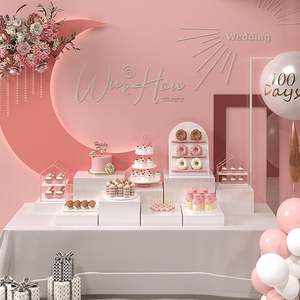 Hoge Kwaliteit Acryl Kubus <span class=keywords><strong>Display</strong></span> Rekken Genesteld <span class=keywords><strong>3</strong></span> Pcts Buffet Riser Tafel Riser Voor Catering Desserts Collectible <span class=keywords><strong>Display</strong></span> - Product Image 1