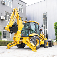 Neuer Diesel-Lader Mini-Baggerlader Landwirtschaftlicher Traktor 4x4 Lader-Bagger-Kombination