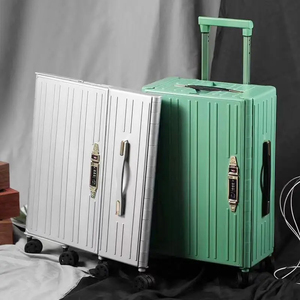 2025Fashion Space Saving Travel Luggage Case TSA Combination Lock <b>Foldable</b> Travel <b>Suitcase</b> - Product Image 2