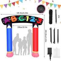 Arche gonflable personnalisée avec éclairage LED pour les cérémonies scolaires, les fêtes et les événements