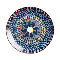 Assiettes plates en céramique de luxe, style bohème, grandes et peu profondes, pour dîner, steak, pâtes, service à domicile, mariage, fête, décoration
