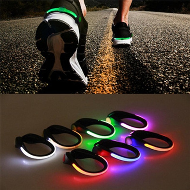 LED Flashing Waterproof RGB Shoe Clip Light for Night Running Safety for Ramadan & Valentine's Day