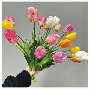 Ramo <span class=keywords><strong>de</strong></span> Tulipanes Artificiales Real Touch, Impresos en 3D, Decoración para <span class=keywords><strong>el</strong></span> Hogar, Arreglo en Jarrón, Centro <span class=keywords><strong>de</strong></span> Mesa para Bodas - Product Image 6