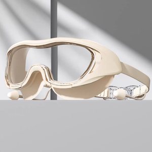 2026 <b>large</b> <b>frame</b> wide view Swimming Glasses integrated earplugs Anti-Fog Swimming Goggles For Adult - Product Image 5